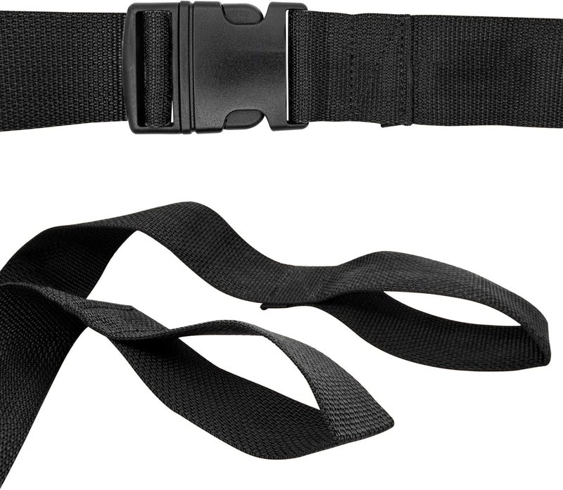 LINE2design Backboard Spine Board Straps - 5" Disposable Securing Straps with Loop Ends - Emergency Medical Board Adjustable Strap with Plastic Quick Safety Straps Release Buckle - Black - Pack of 3 - Image 4